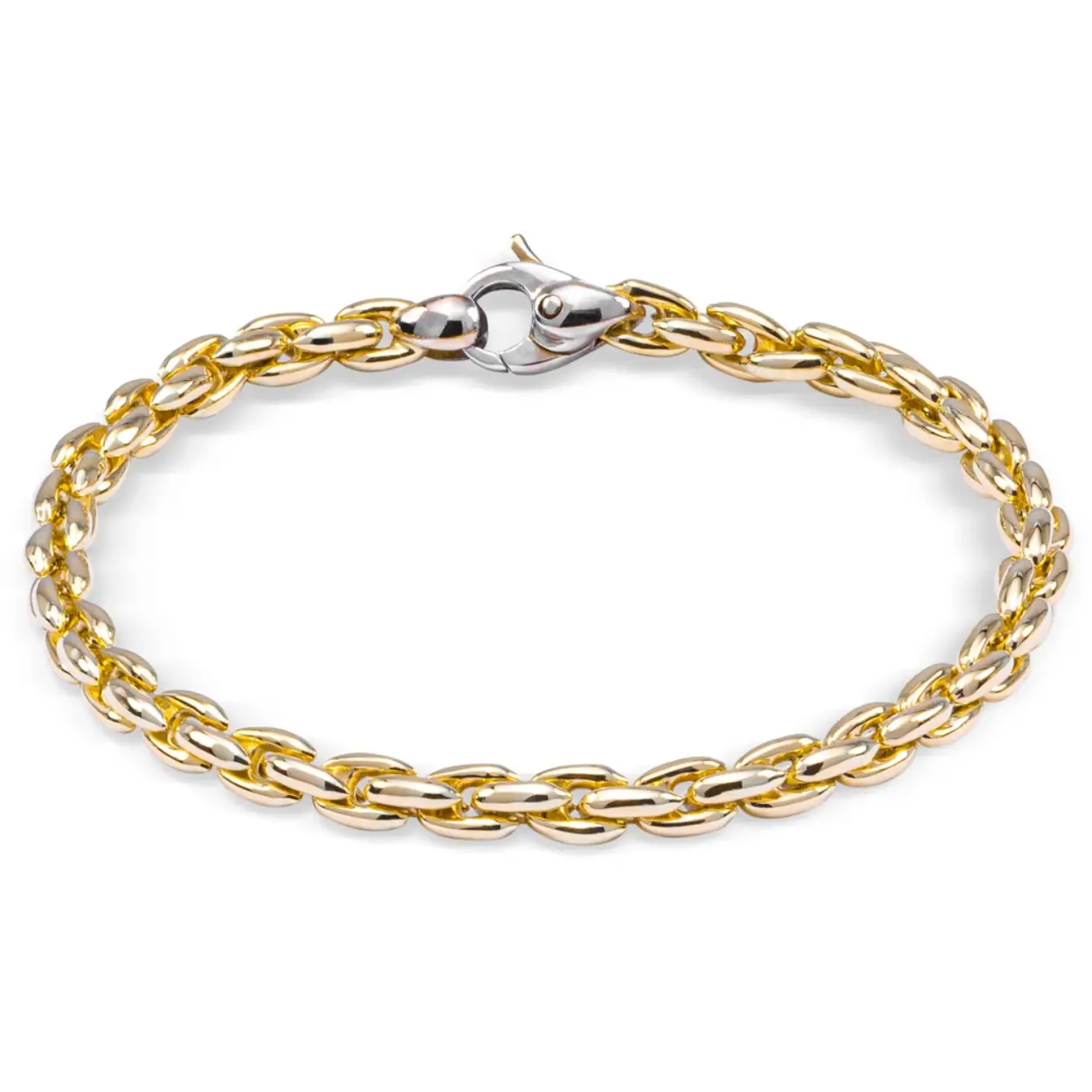14-karaats geelgouden armband.
Lengte: 19 cm
Breedte	: 5 mm