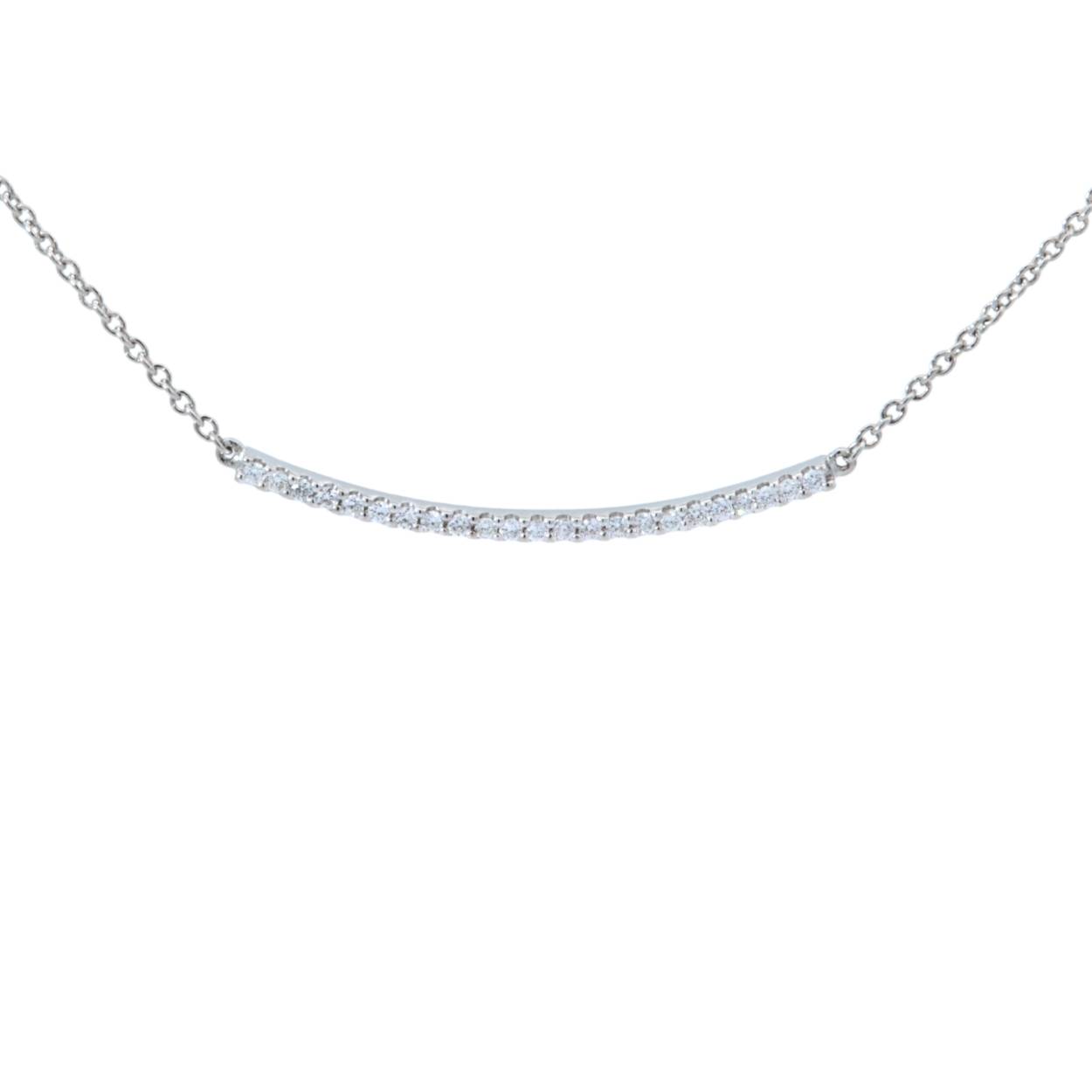 ketting in 18 kt witgoud met briljant 0.9ct