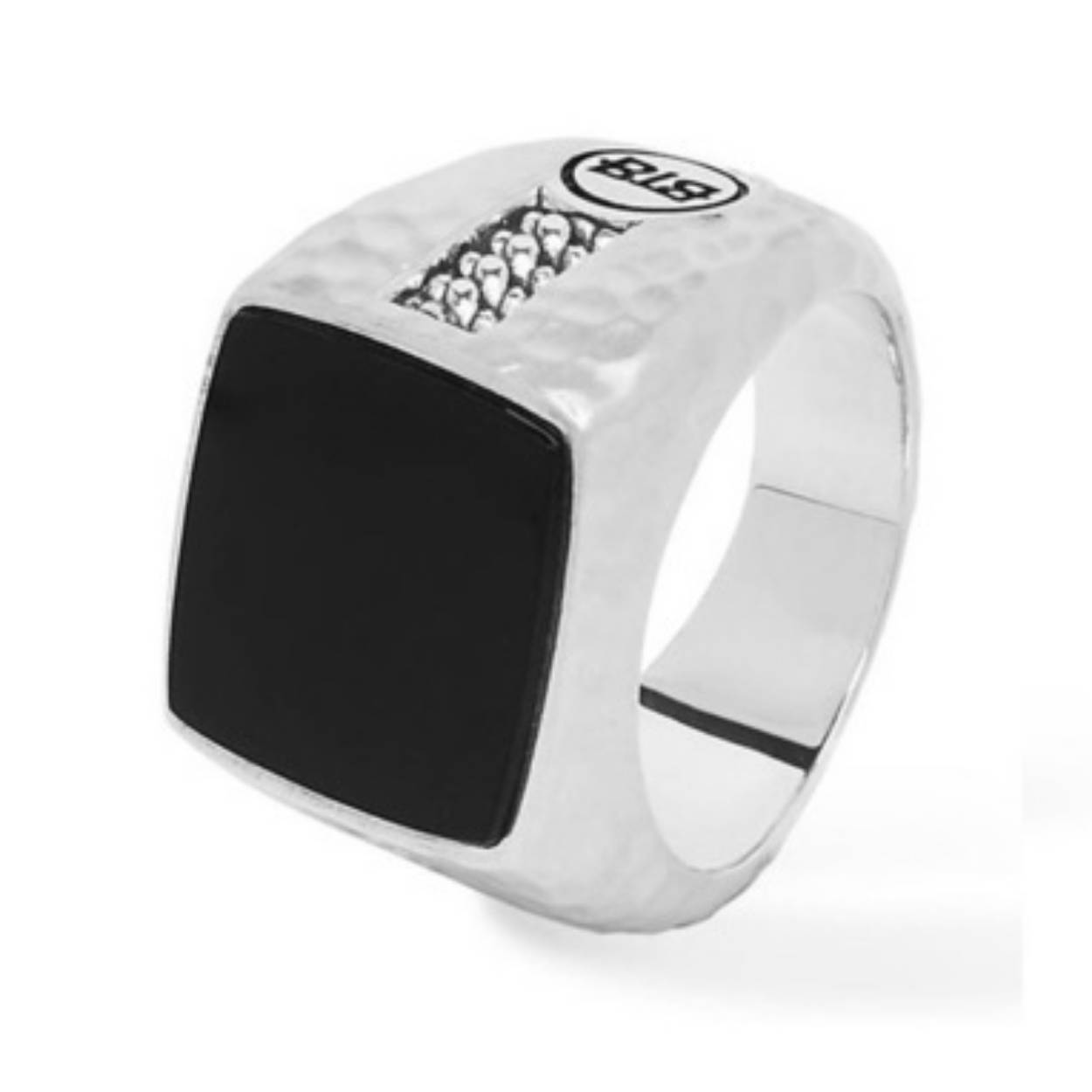 zilveren zegelring met onyx