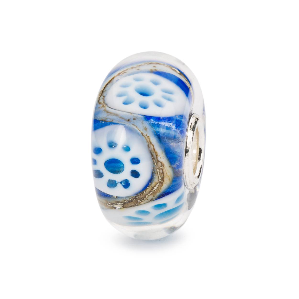 Deze bedel is van het merk Trollbeads. Het is een damessieraad gemaakt van glas