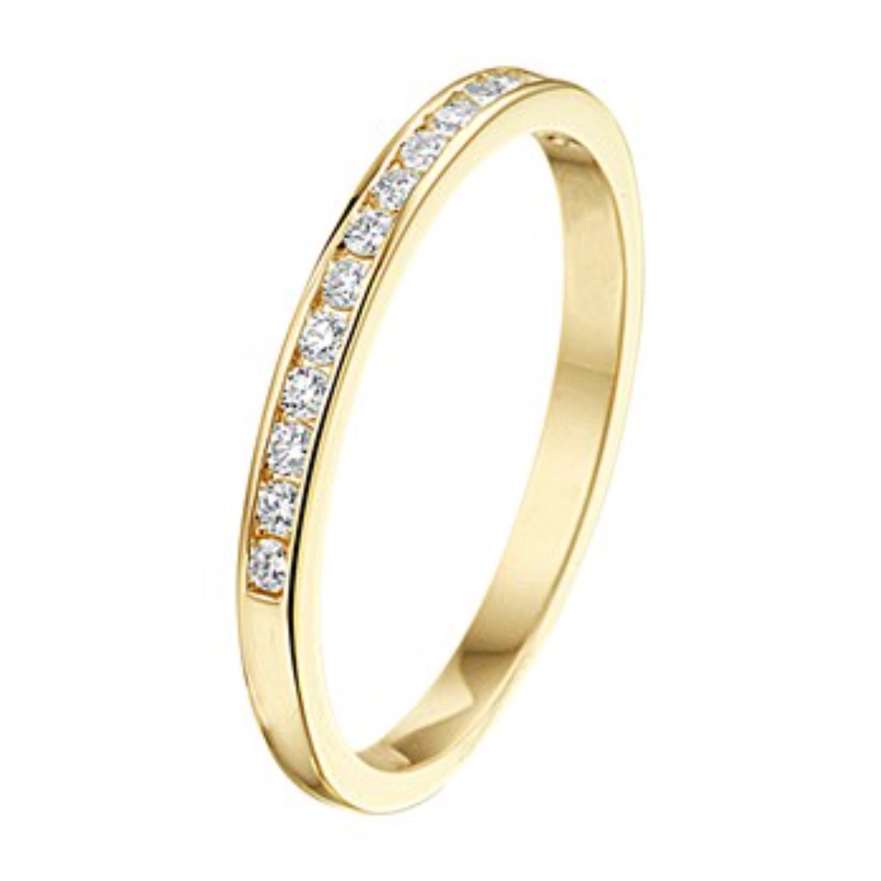 gouden rijring met diamant