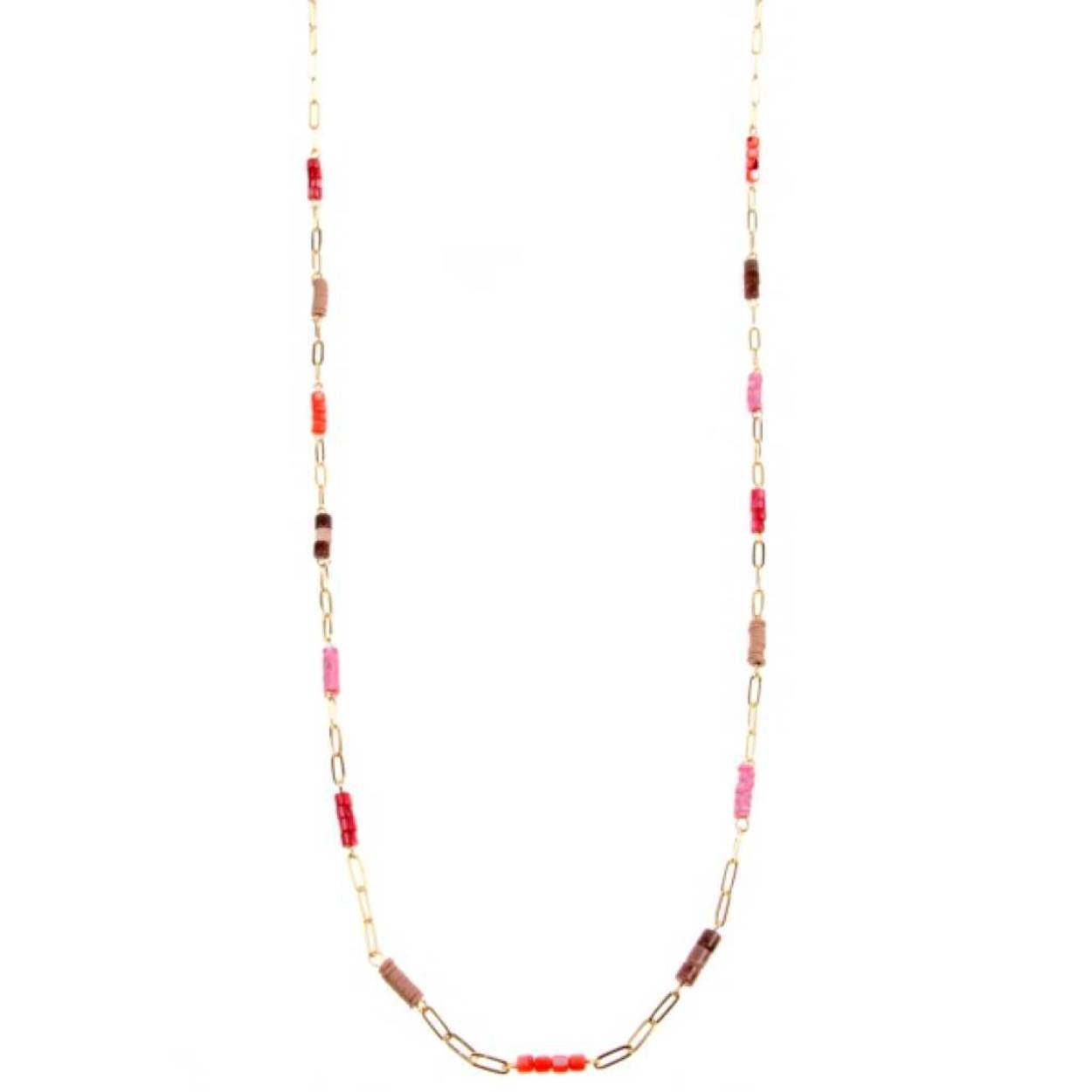 Lang collier goud/multi 90cm 8105630