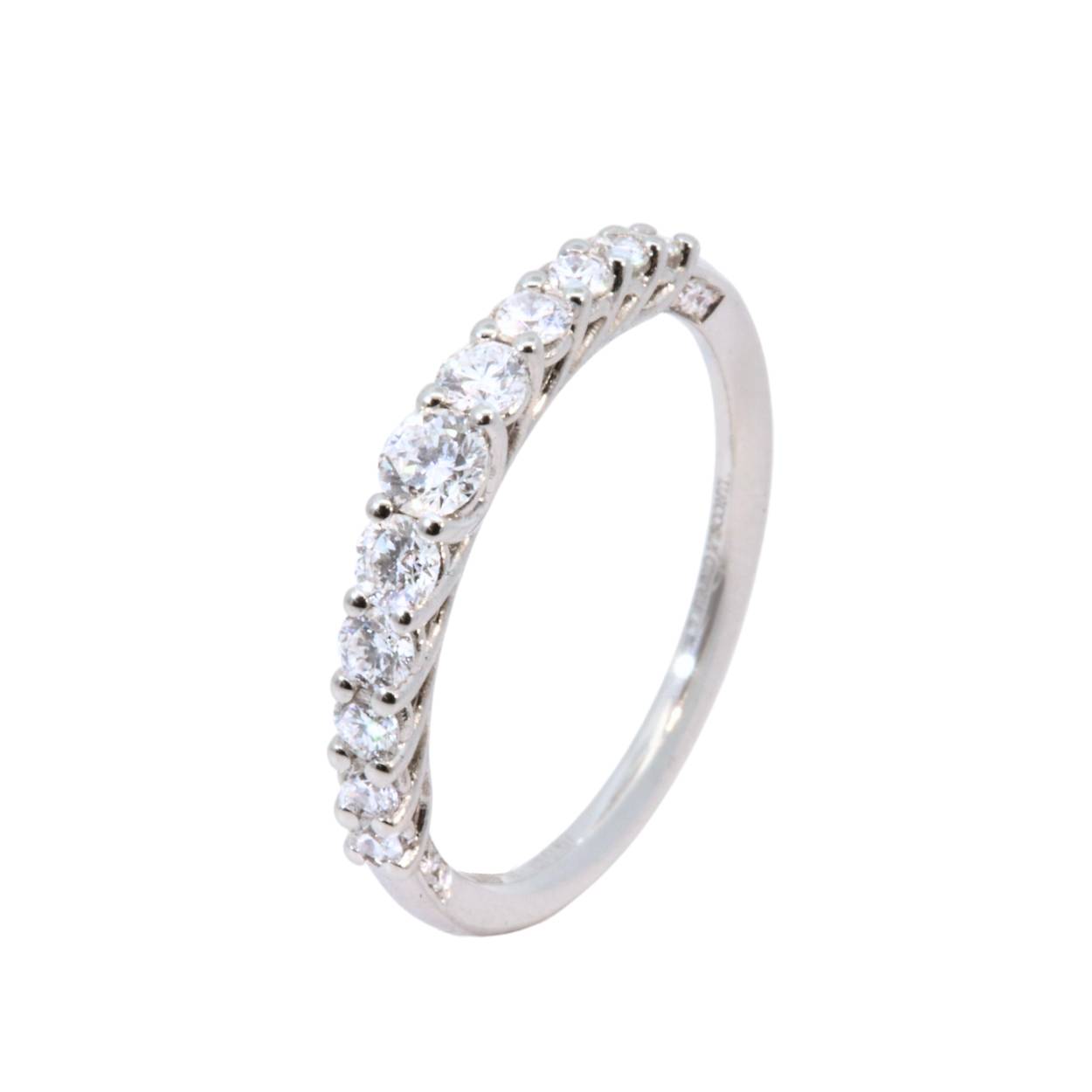 Witgouden ring 18KT met diamanten