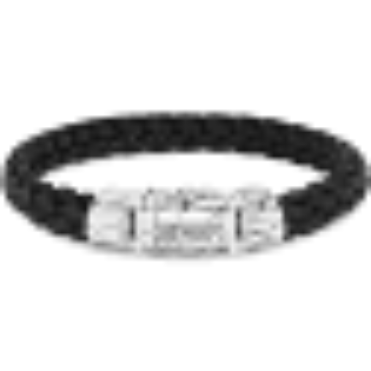 126BL G - Mangky Small Leer Armband Zwart