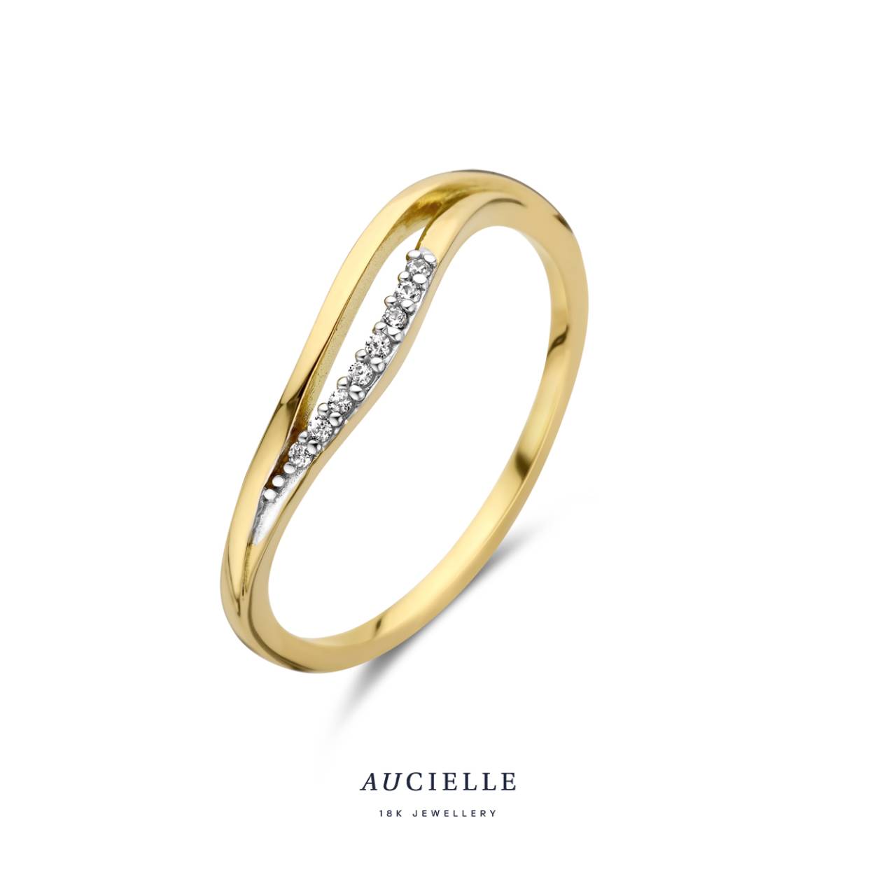 AuCielle Ring Goud 18k Zirconia