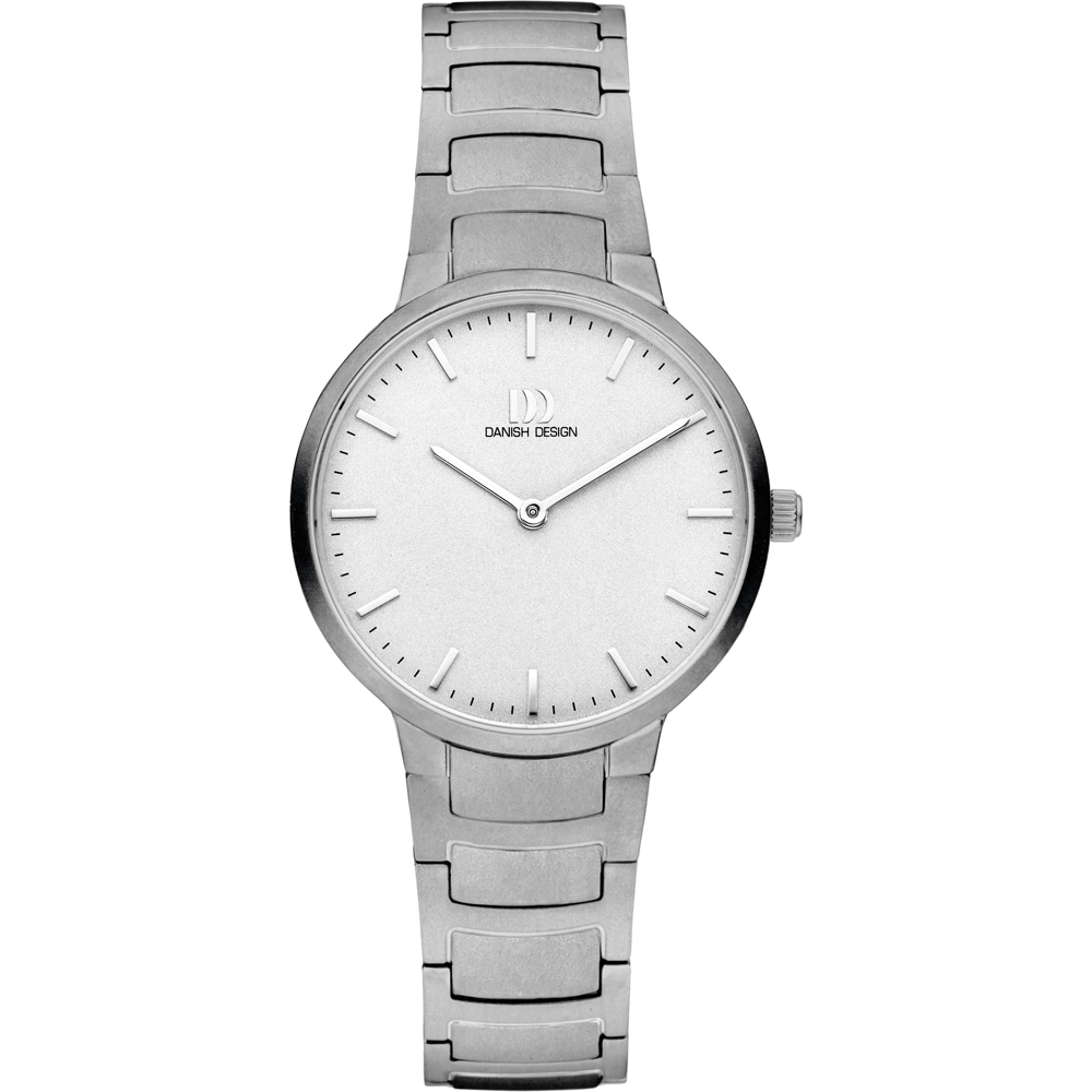 Dit Danish Design horloge heeft een titanium kast met een saffier glas en heeft een titanium band.