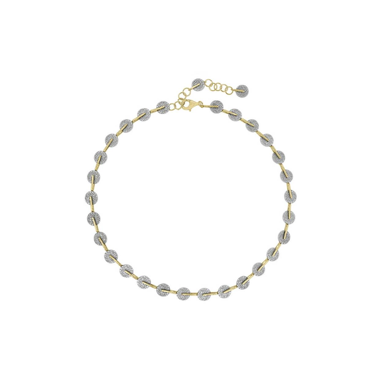 Jorge Revilla collier zilver 18 krt goldplated 40-45 cm