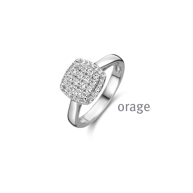 Zilveren ring met zirkonium - maat 54