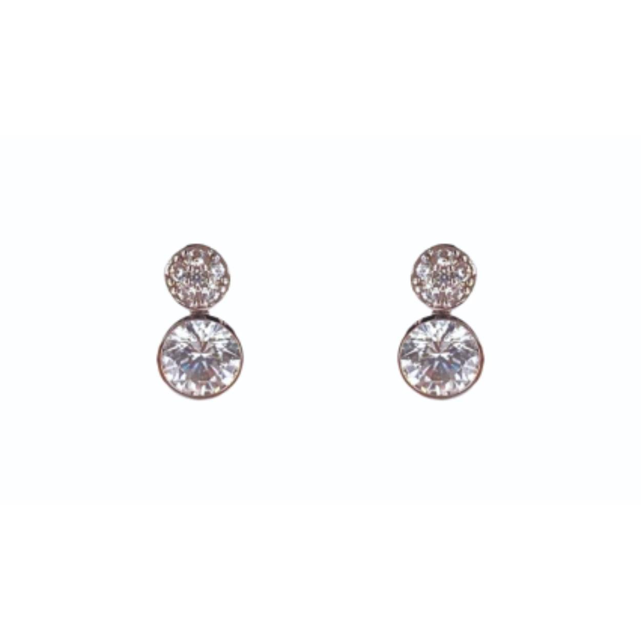 oorbellen in wit  goud 18kt met zirconium