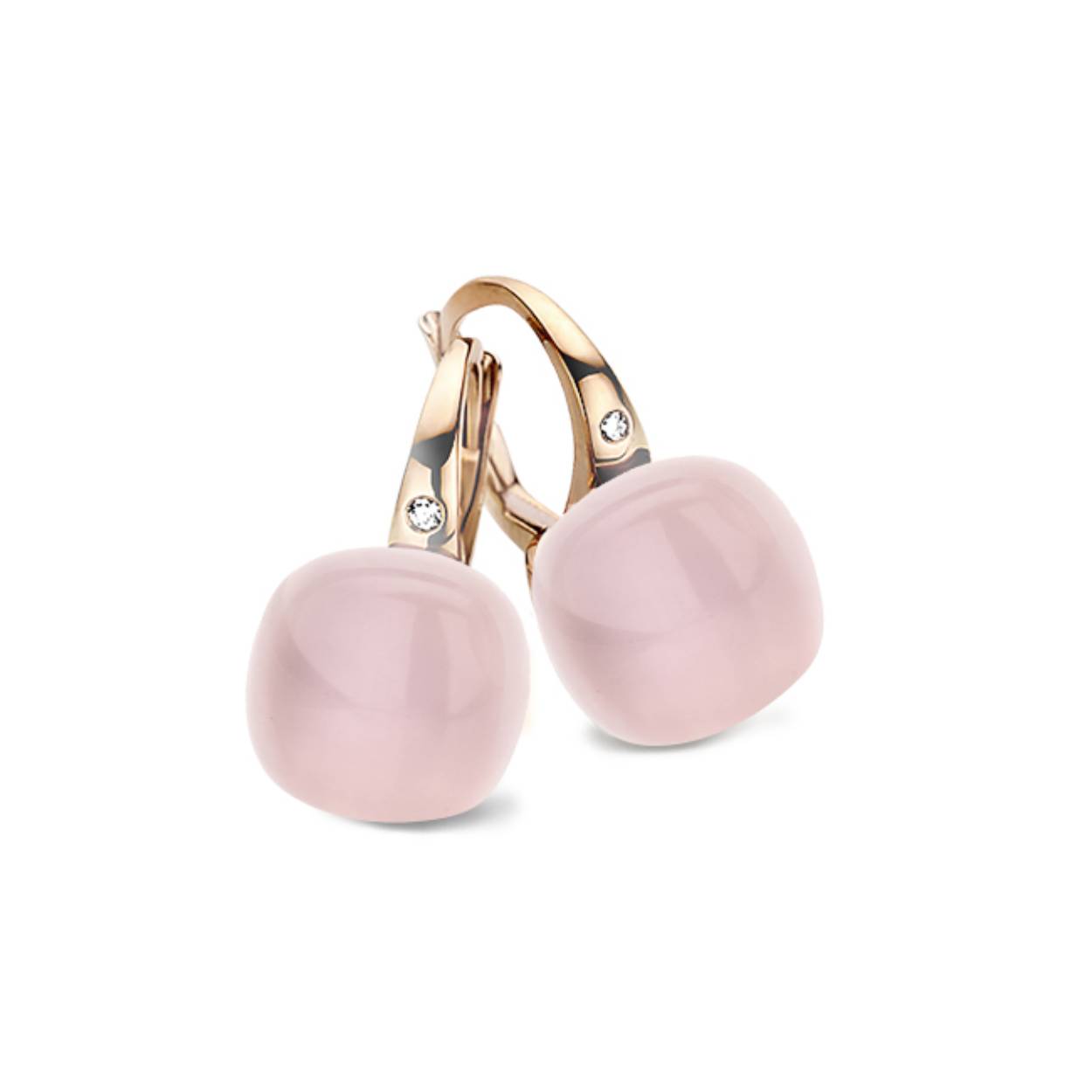 18 karaat rosé gouden oorhangers, Roze kwarts met parelmoer.

BIGLI-juwelen zijn met zorg gemaakt in 18 kt goud, zorgvuldig geselecteerde edelstenen en hoogwaardige diamanten (Clarity VS1-VS2 TW).
Edelstenen zijn verkrijgbaar in meer dan 40 kleuren.