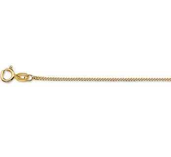 Geelgouden 14K collier met gourmet schakel.