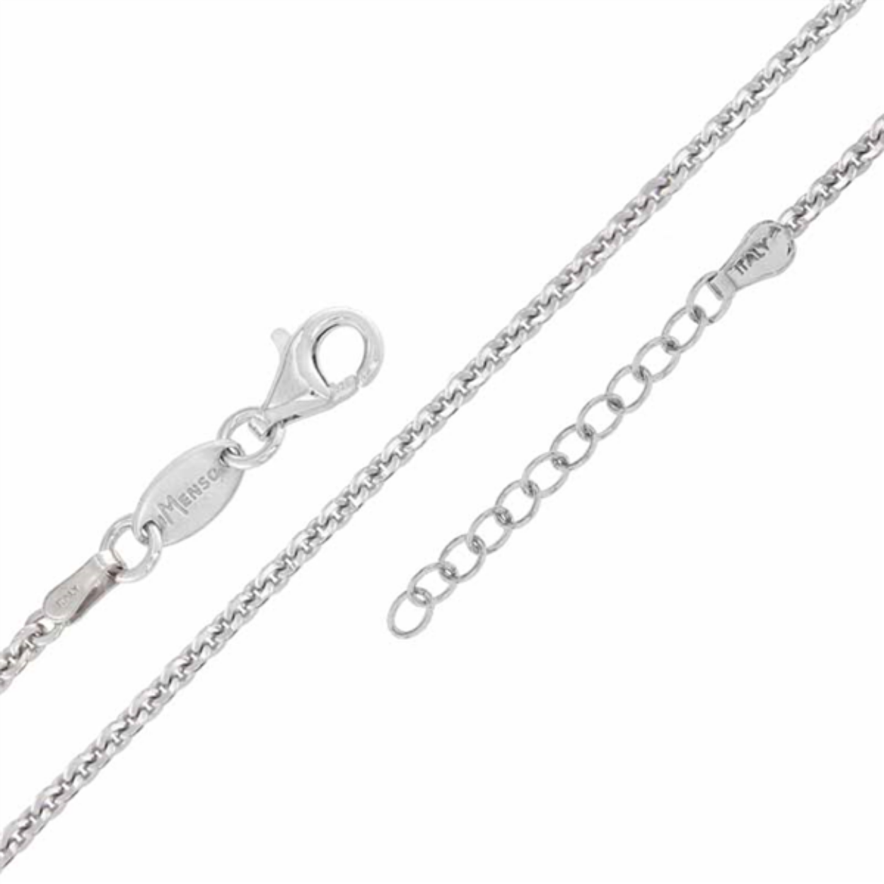 MY iMenso "jasseron" flat bracelet (925/rhod-plated) 16,5cm + 3cm extension