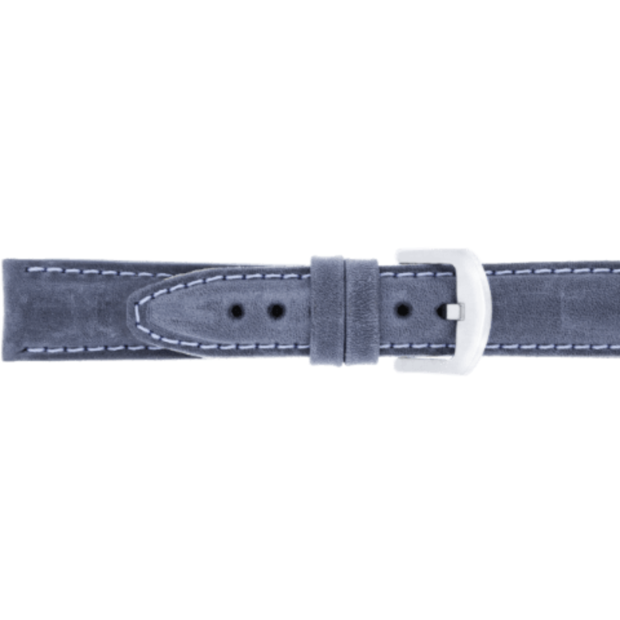 Horlogeband leder 18mm Vintage Blauw