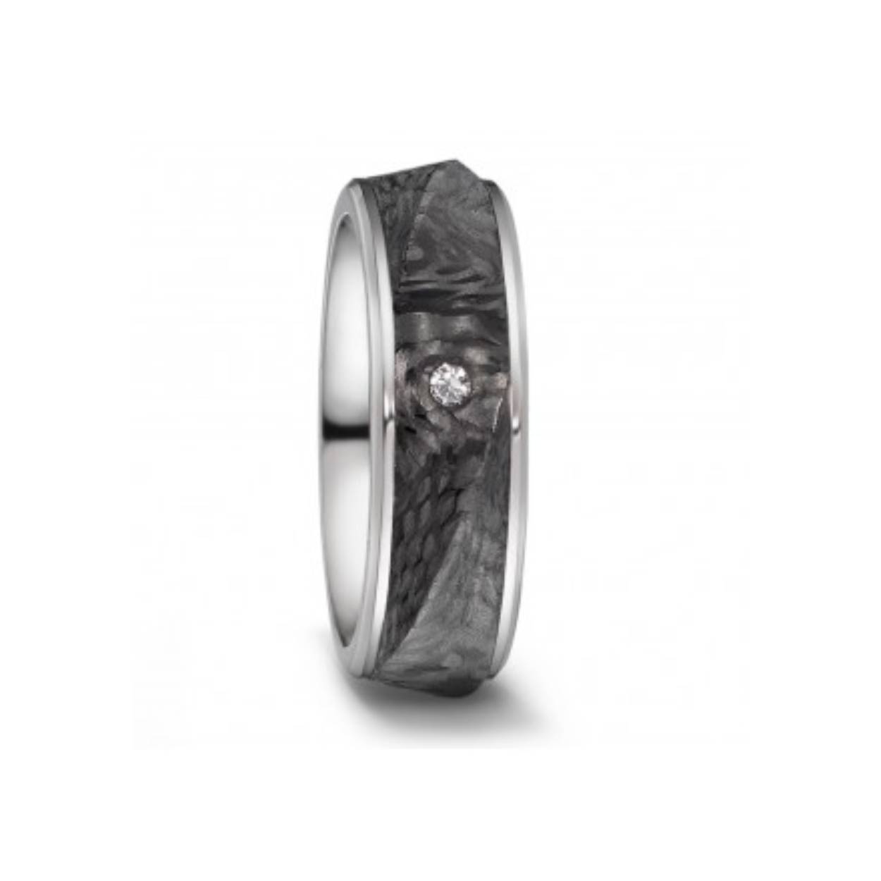 Titan Factory Trouwring (Titaan met briljant)