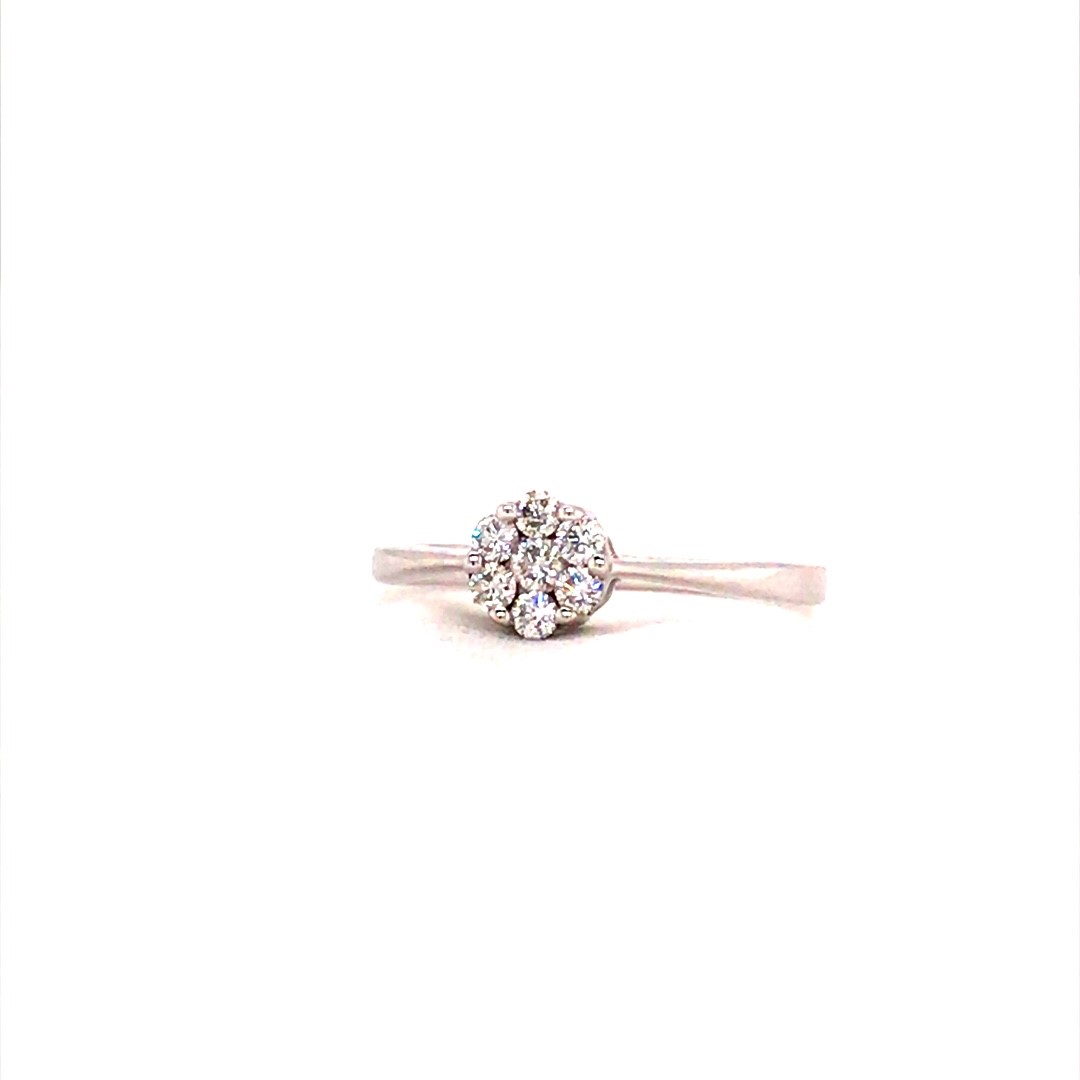 IDN 14krt witgouden ring met diamant