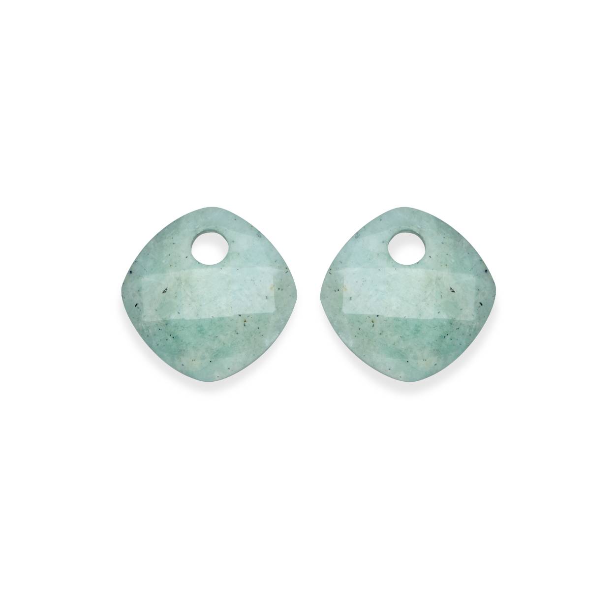 Sparkling Jewels oorstenen Rich Green Amazonite Cushion Cut Earring gems