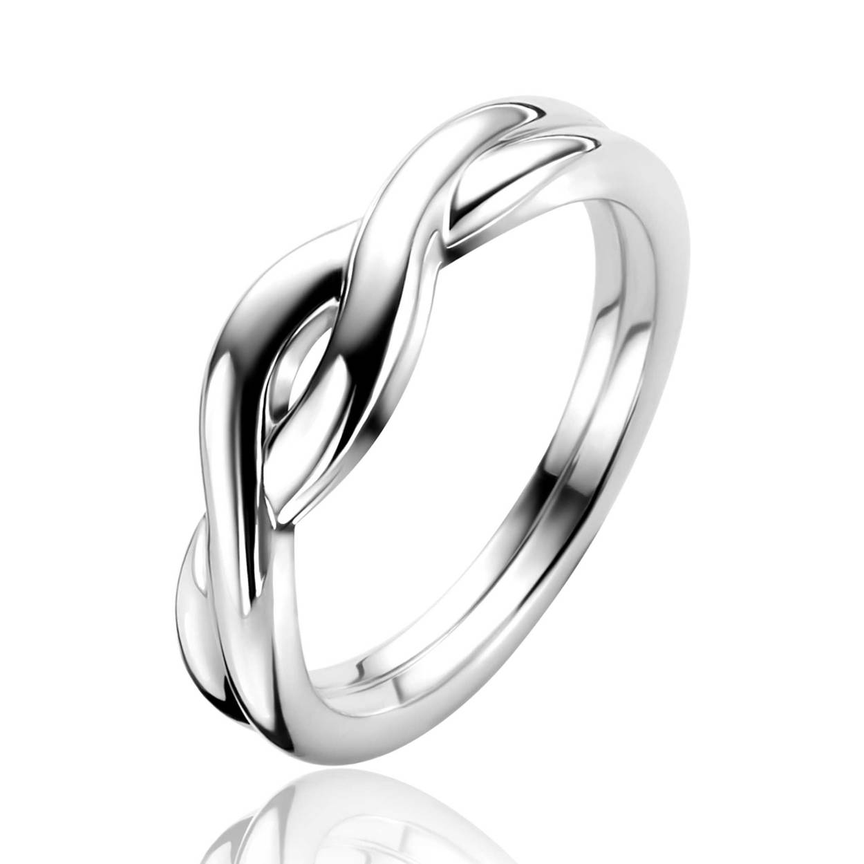 ZIR2683-58 Ring glad gevlochten 58