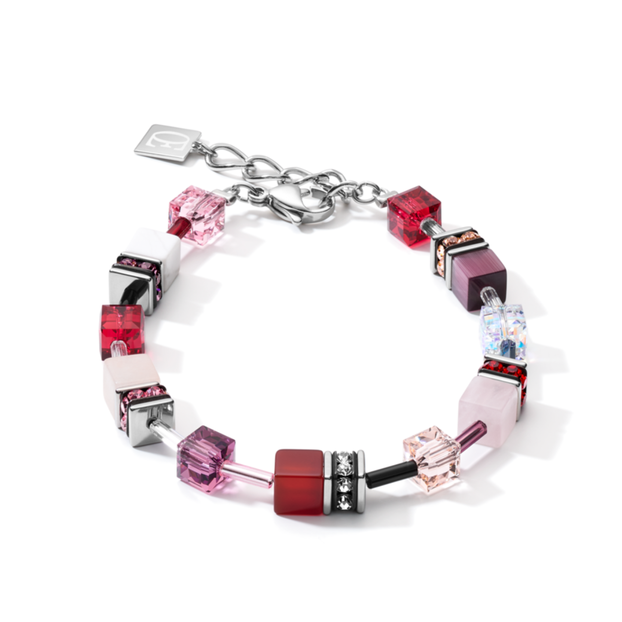 Coeur de Lion armband, rood/paars