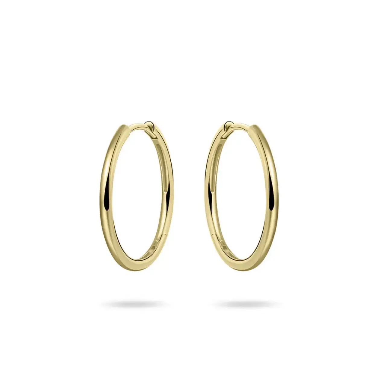 Prachtige gouden oorringen 14k, 15mm 