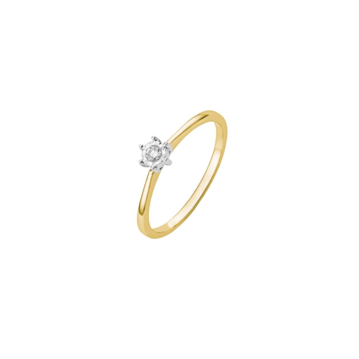 Ring met 0.03ct H/SI Premium Solitair 4