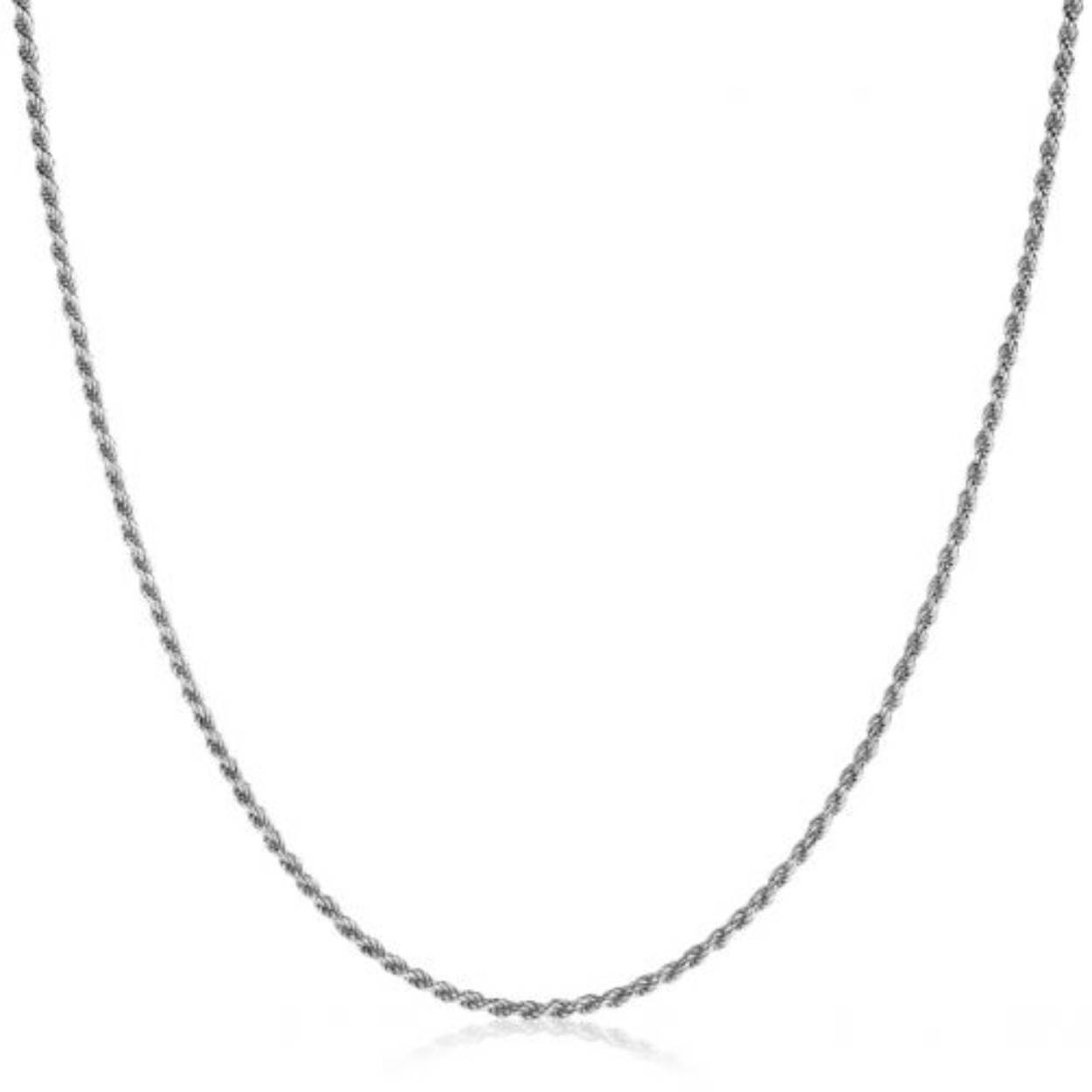 zilveren koord collier