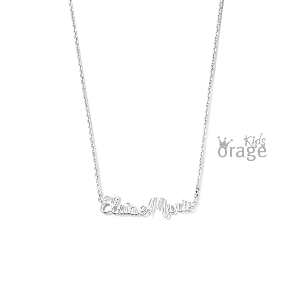 Naamketting van het merk Orage kids.
Verkrijgbaar in verschillende uitvoeringen. 
De prijs voor goudkleurig of rosékleurig is duurder. 