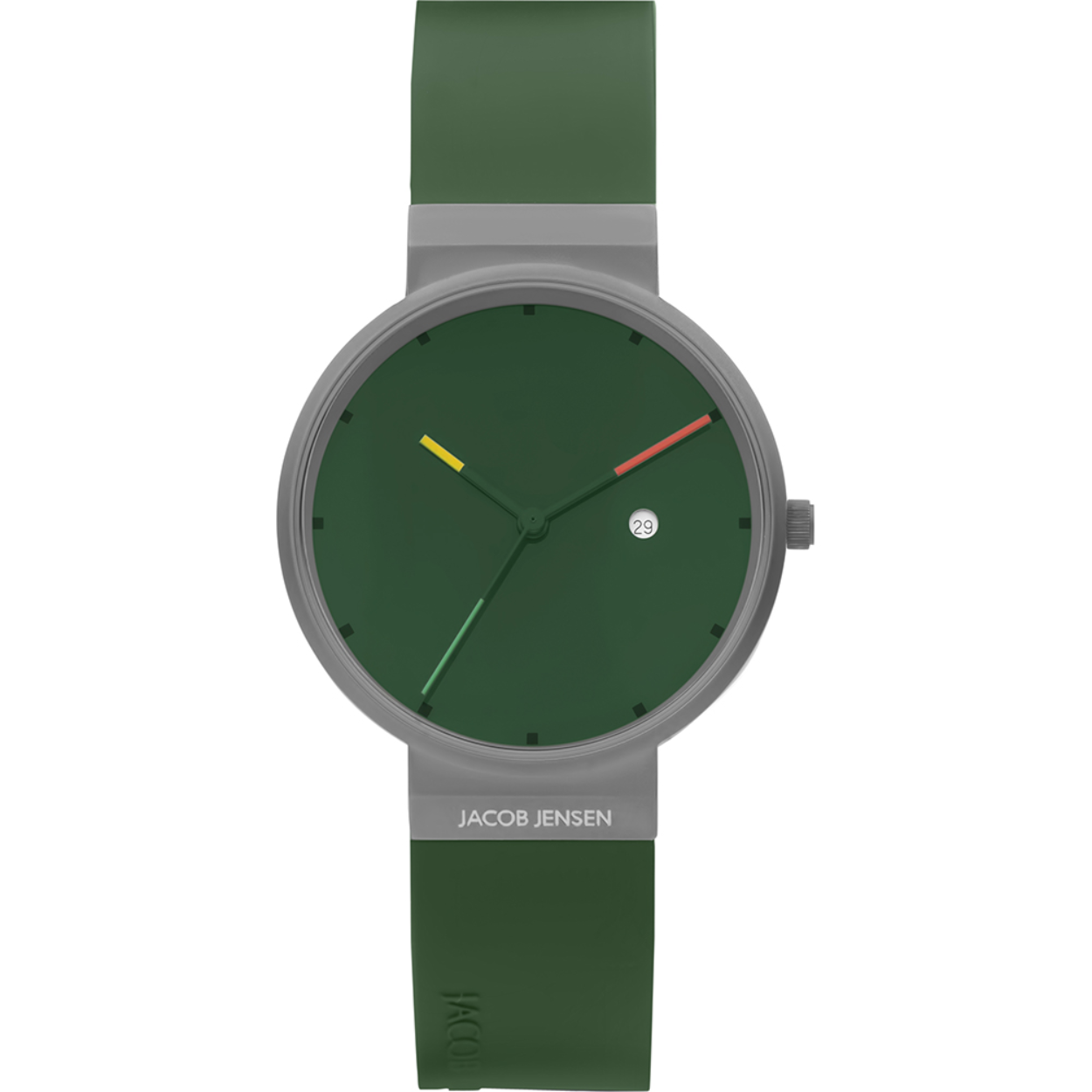 Jacob Jensen horloge, titanium /groen