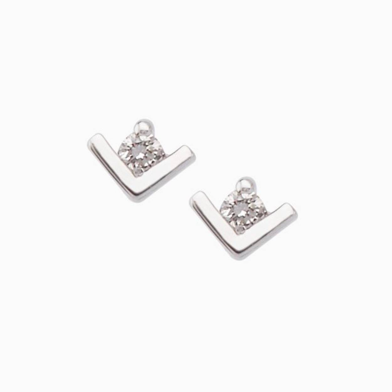 Eclat OK4241 Witgouden Oorstekers met 0.10 ct 