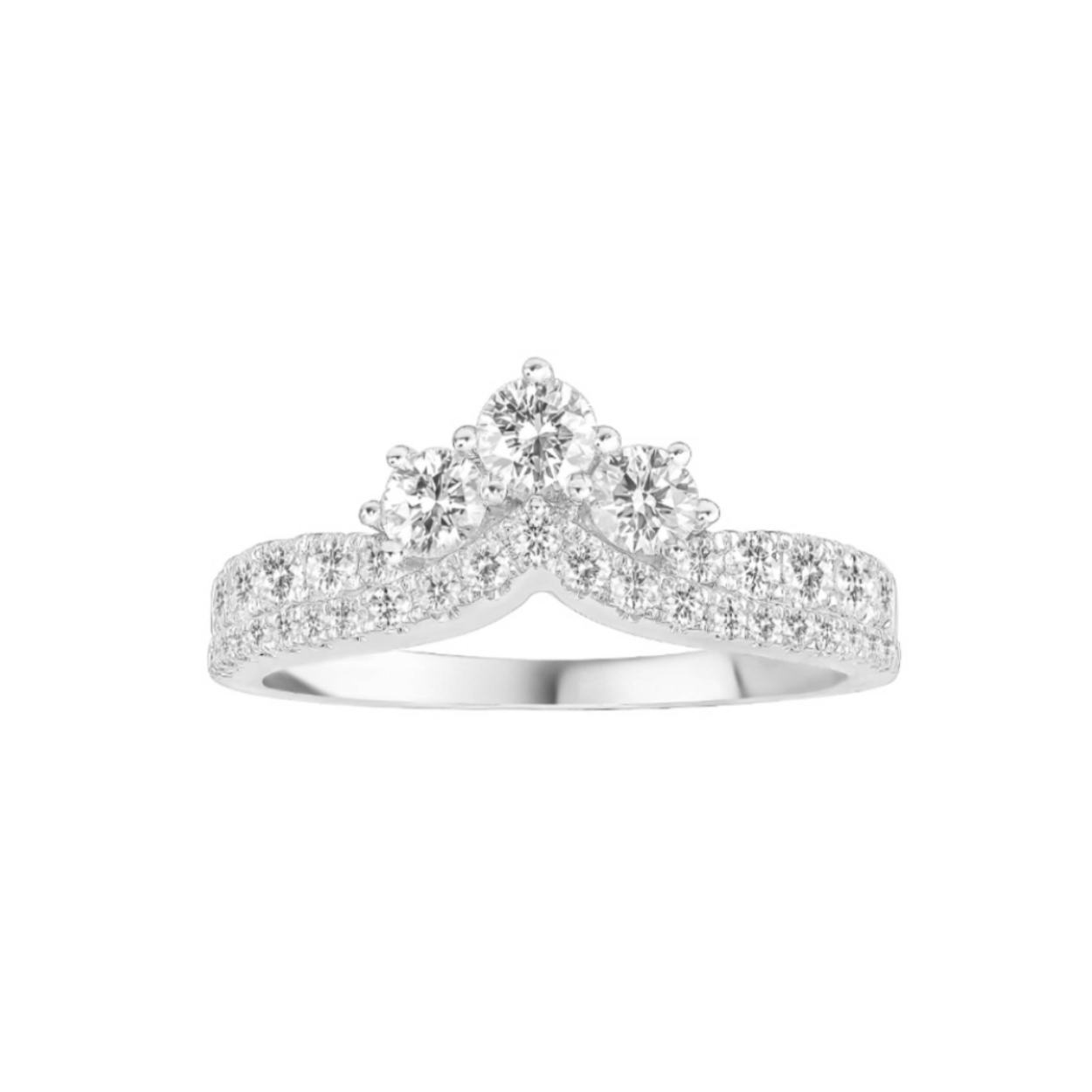 Witgouden ring met diamanten