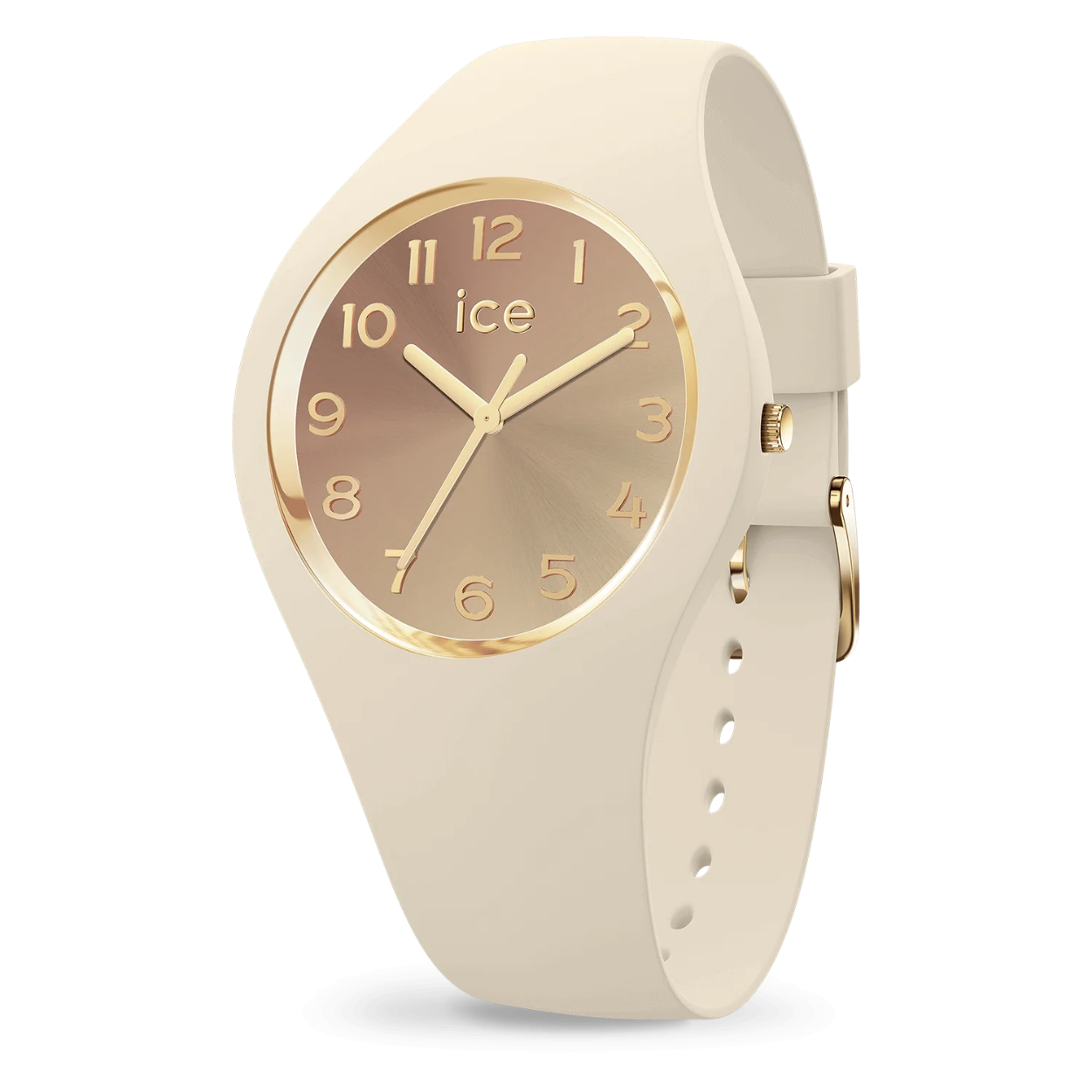 Heb je een horloge nodig dat past bij je garderobe voor alle seizoenen? Het antwoord is de ICE sunset - Amandel cappuccino! De zachte, delicate kleur en gouden afwerking maken van dit horloge je bondgenoot in de modewereld.