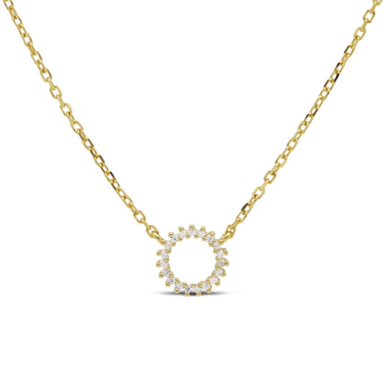 zilveren Karma collier, NINA Goldplated