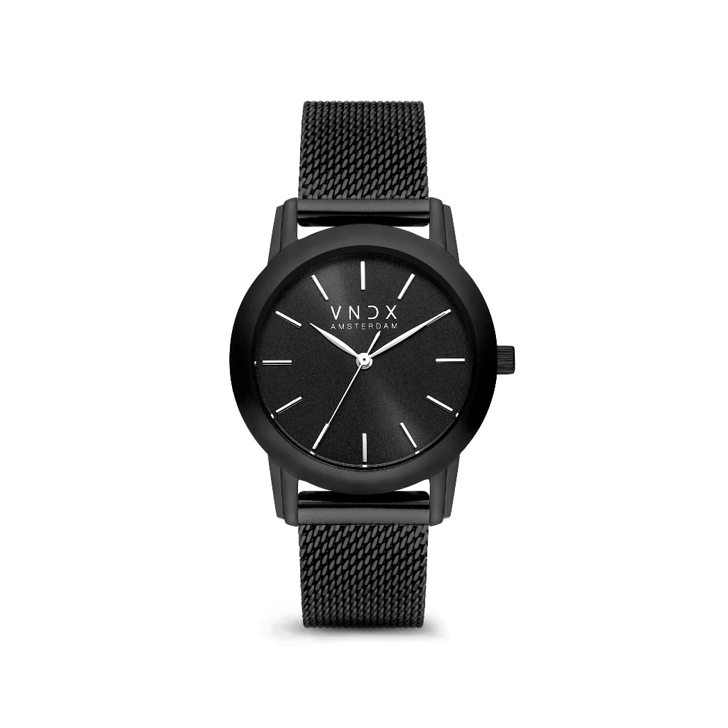 De City Chick XS, Ga jij op in het bruisende stadsleven? Ben jij op de hoogte van de laatste trends? Dan is deze City Chick het perfecte horloge voor jou. Haar minimalistische design zorgt voor een rustige modebewuste uitstraling. Haar slimme kast heeft een diameter van 34 mm.

In de kast zit een slim uurwerk, waarop een stralende zwarte wijzerplaat rust. Haar slimme uitstraling zorgt ervoor dat jou City Chick gemakkelijk te combineren is met je lievelingsoutfits.

Met je City Chick zal je schitterende tijden beleven, je horloge zit prettig om de pols en is licht in gewicht.

Door haar mesh zwart stalen band, vormt haar minimalistische design zich gemakkelijk om je pols. Ook het op maat maken van je horloge is eenvoudig te doen, door haar verstelbare sluiting.