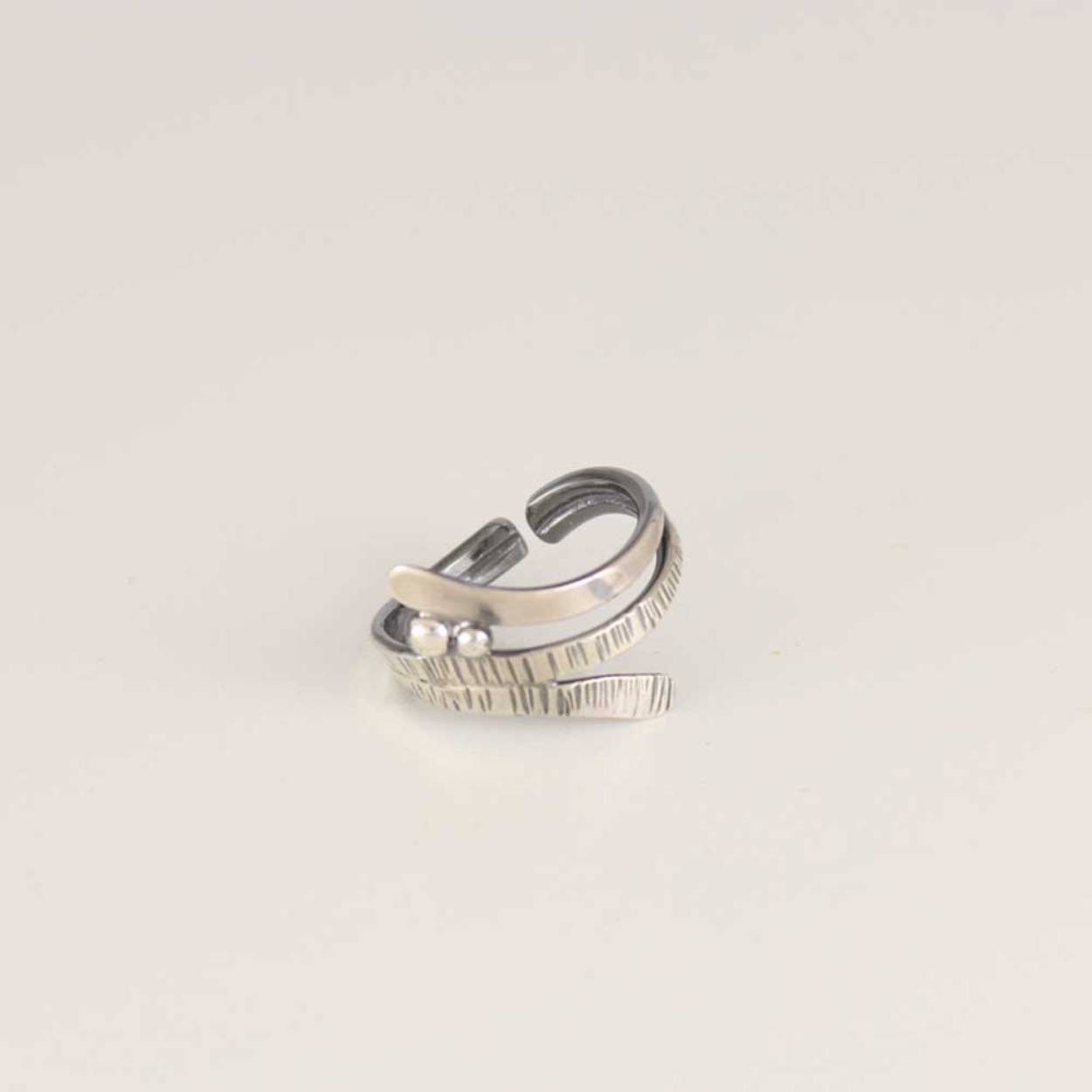 Buttner Schmuck handgemaakte sieraden vervaardigd in een klein atelier uit de Harz, zilveren ring, All size..