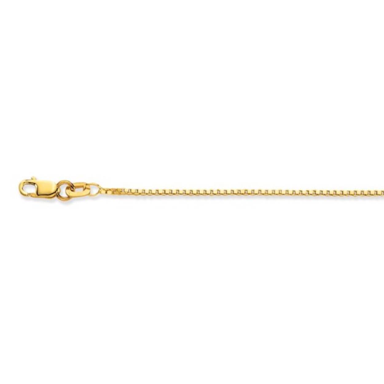 14 karaat geelgouden venetiaans lengte collier in 60 cm met karabijnsluiting. 201125057