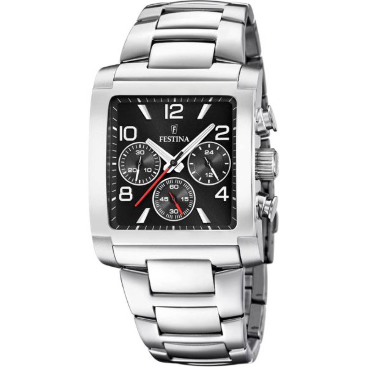 Dit mooie horloge van Festina de F20652/3 is een horloge met een Quartz uurwerk. Het horloge heeft een diameter van 36 mm, en is 12 mm dik. De weergave van de tijd is Analoog. Verder is het horloge voorzien van een Mineraal horlogeglas. Het horloge is 5 bar (douchen) waterdicht, en heeft een band van Roestvrij Staal in de kleur Zilverkleurig. 