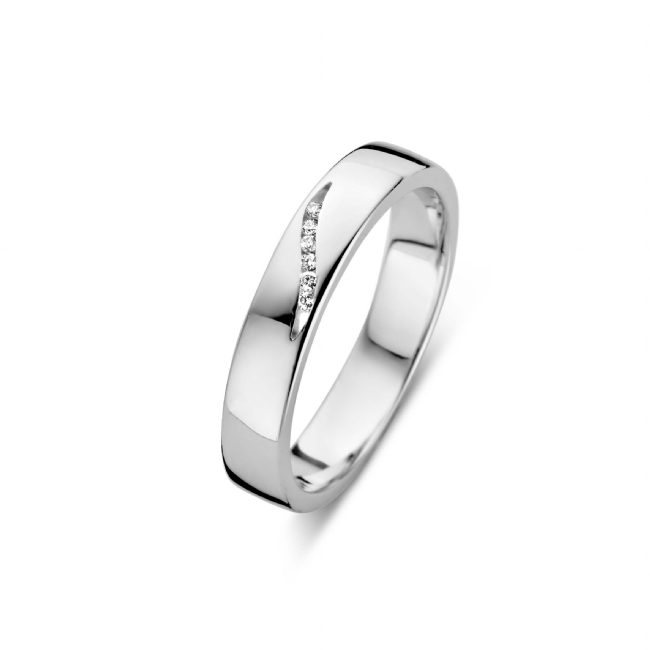 Zilveren aanzoek ring met diamant 0.03 van Rosa di Luca
