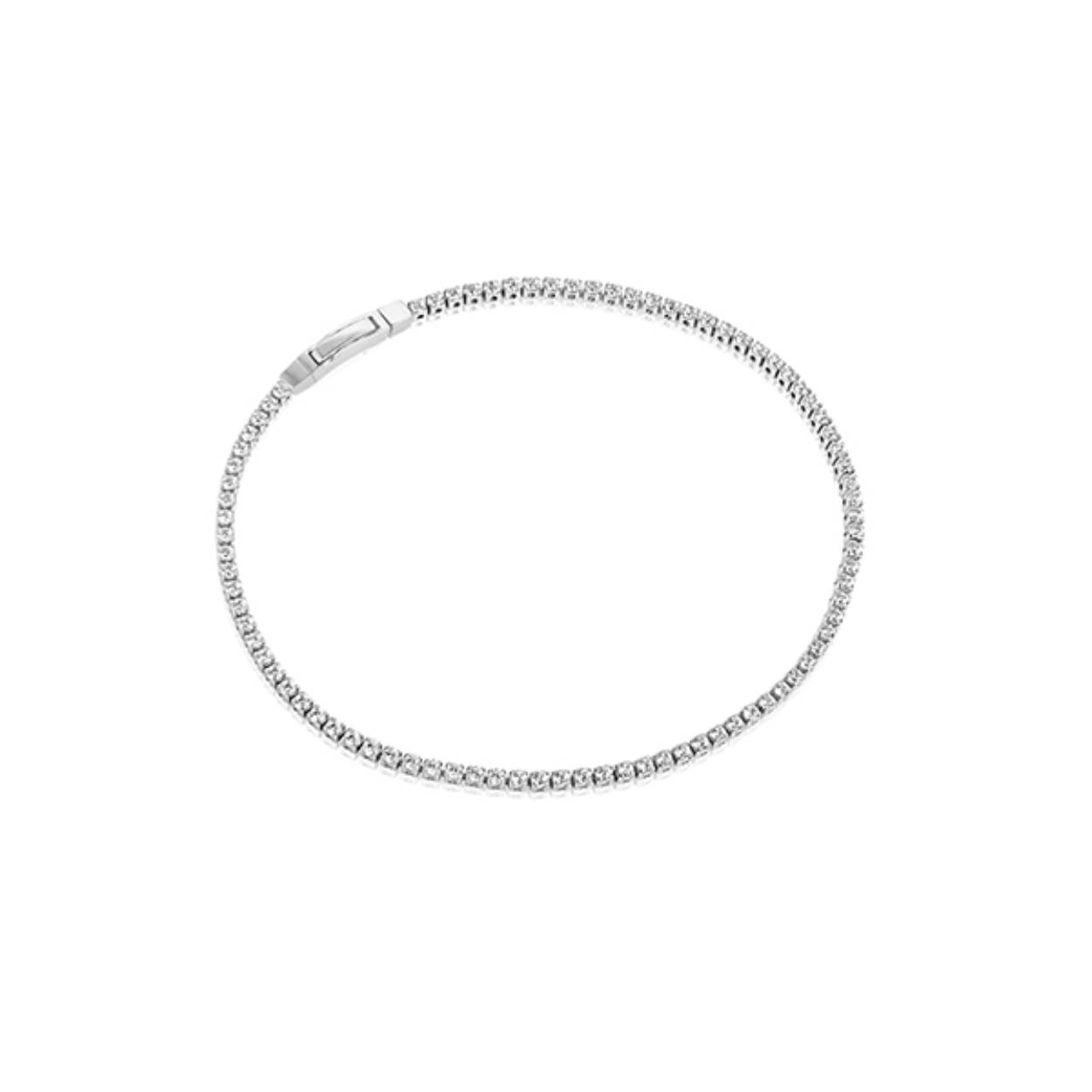 Sif Jakobs tennisarmband zilver gezet met zirkonia's