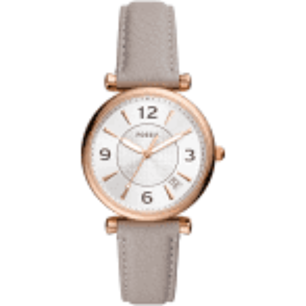 Dames horloge met datum en leren band