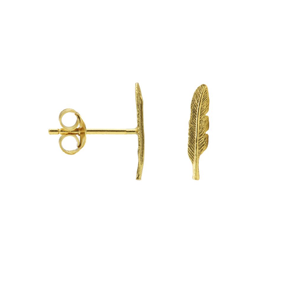 Karma Symbols Feathers Goldplated