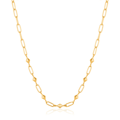 Zilver collier 40 cm AHN025-03G Heavy Spike