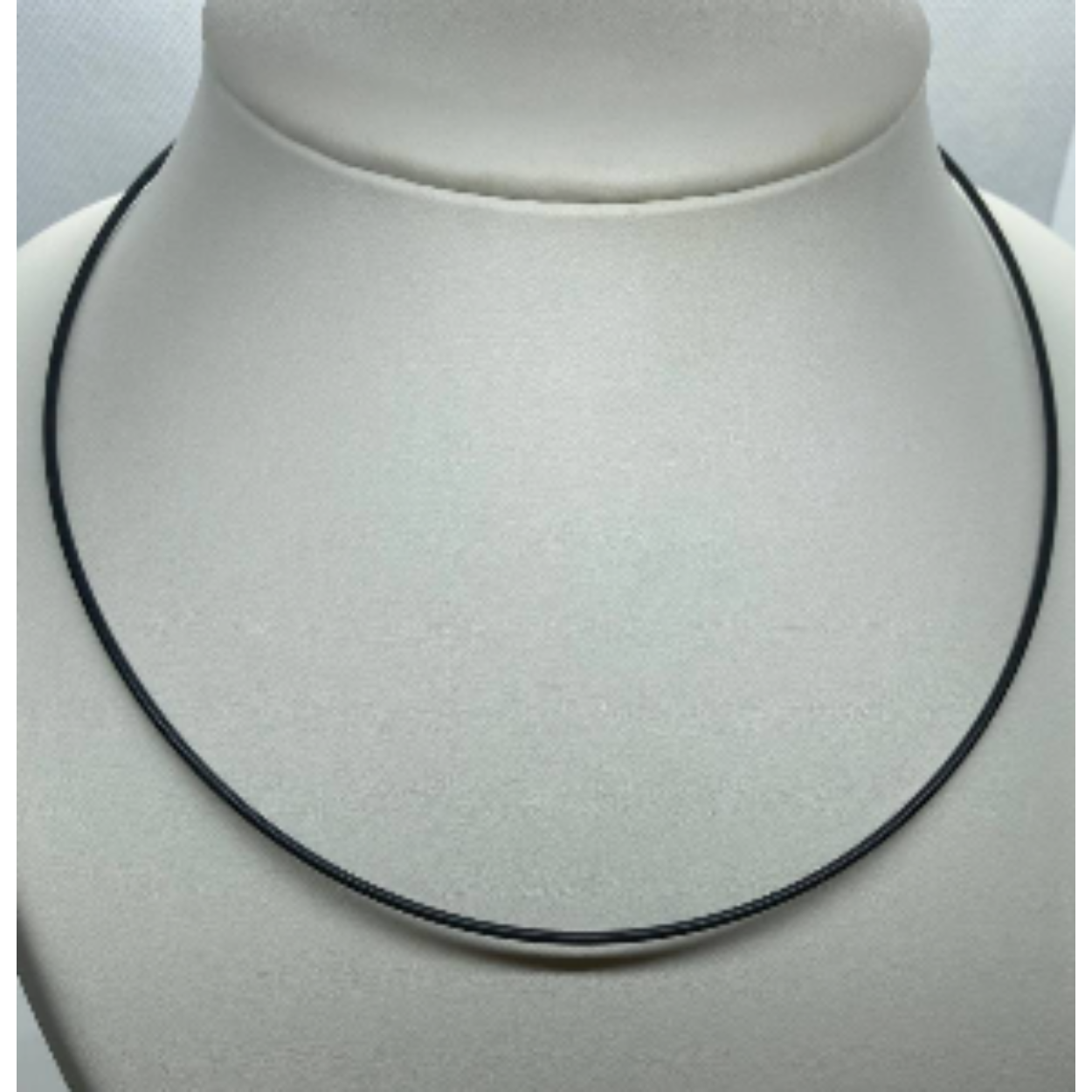 rubber collier zwart 45cm