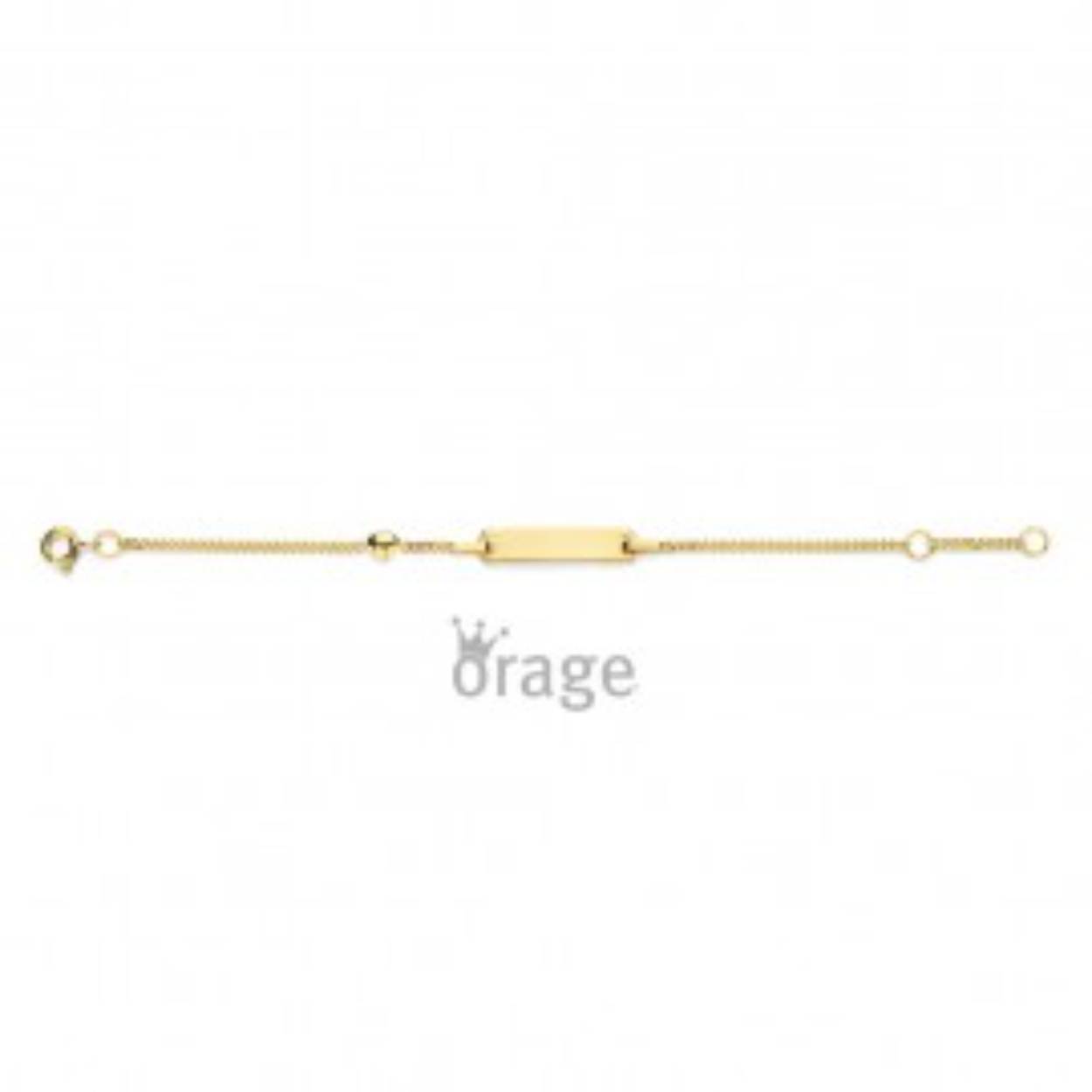 Orage Kids naamplaatje hartje goud 9k.