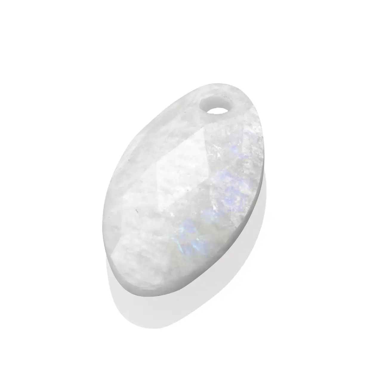 Maak van jouw favoriete ketting een echte eyecatcher met de gefacetteerde Moonstone Leaf ketting edelsteen. Alle edelstenen worden bij Sparkling met de hand vervaardigd en daarom is elke edelsteen uniek.