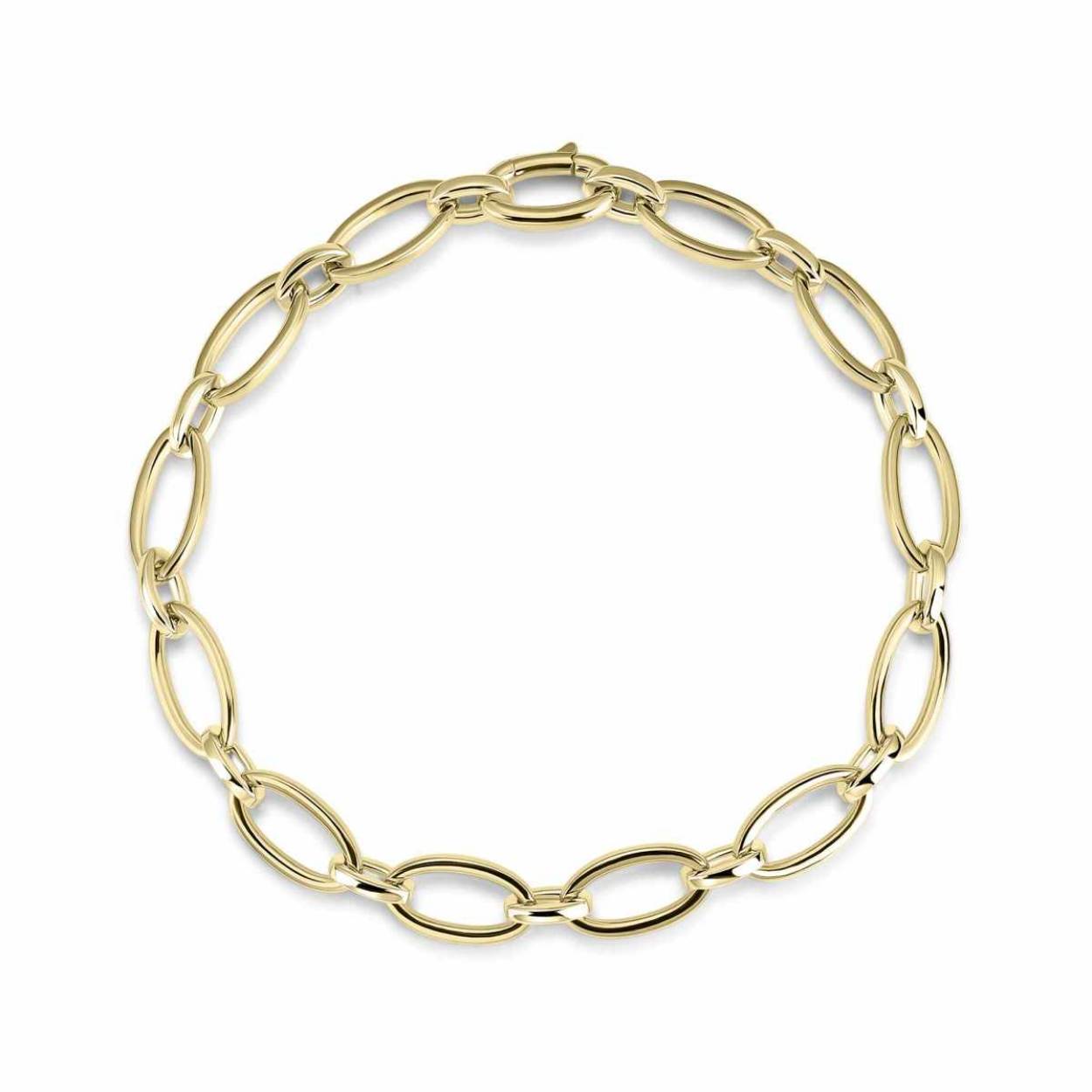 Gisser Zilver Verguld Armband Oval Link 19cm