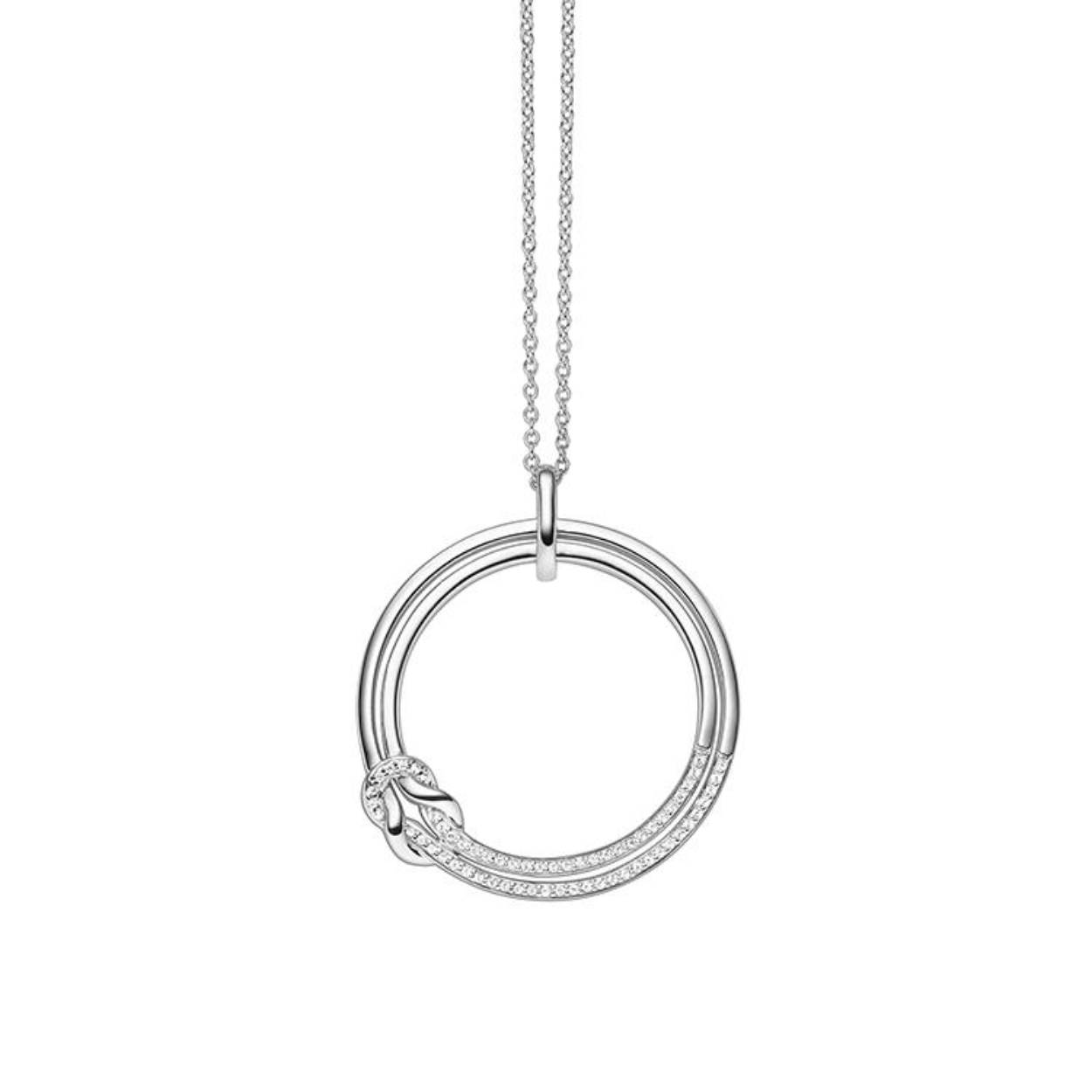 Dit prachtige zilveren collier van Viventy is bezet met zirkonia's. Dit collier is te dragen op 70cm en 67cm.