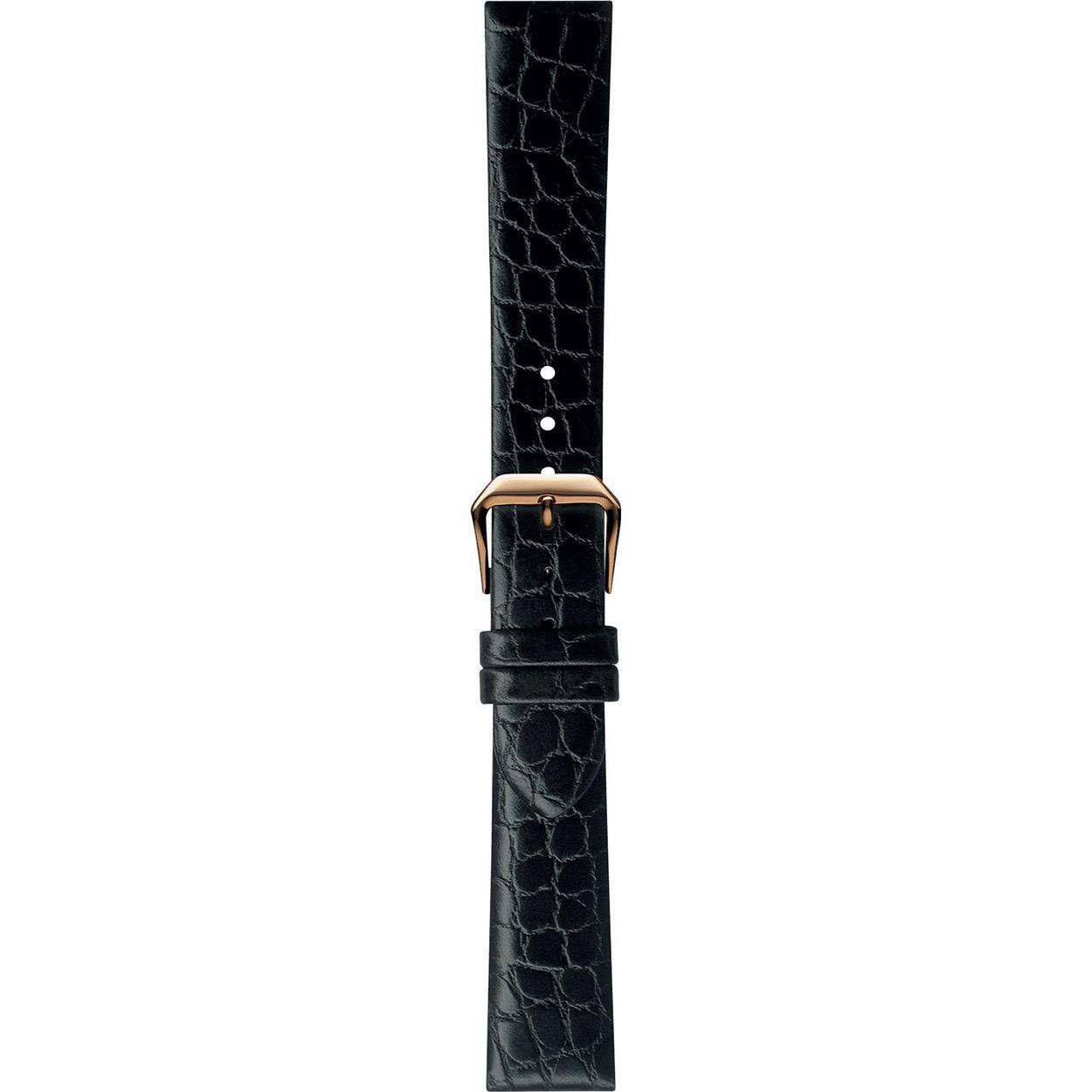 Horloge band zwart croco 10mm