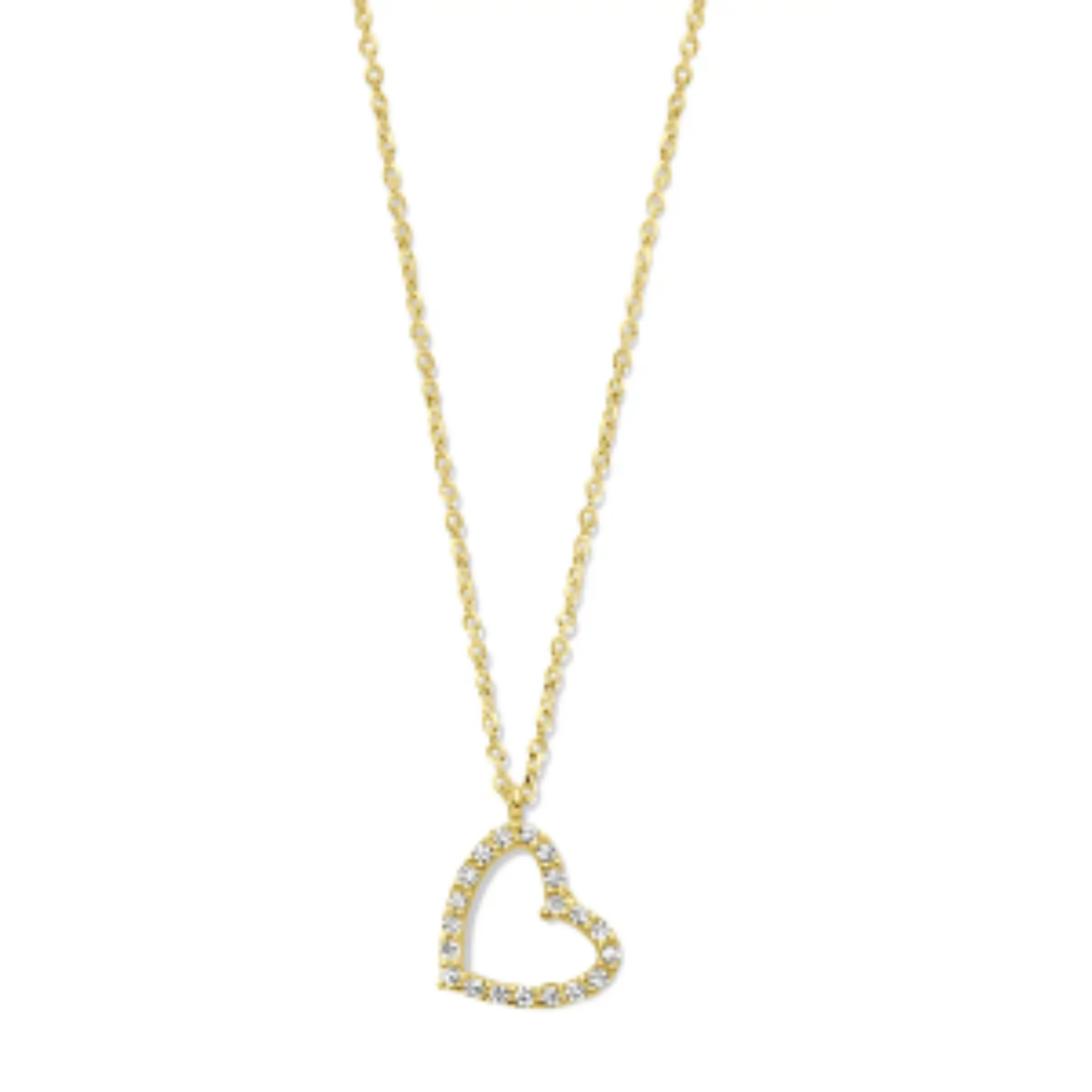 JUST FRANKY NECKLACE HEART DIAMOND BIG