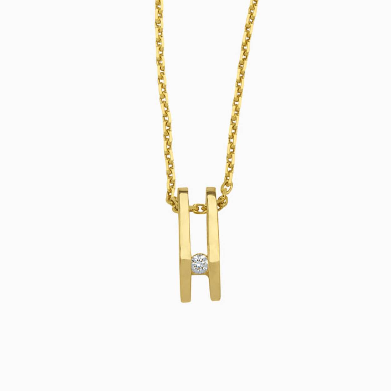 Eclat Gouden Hanger met 0.07 ct