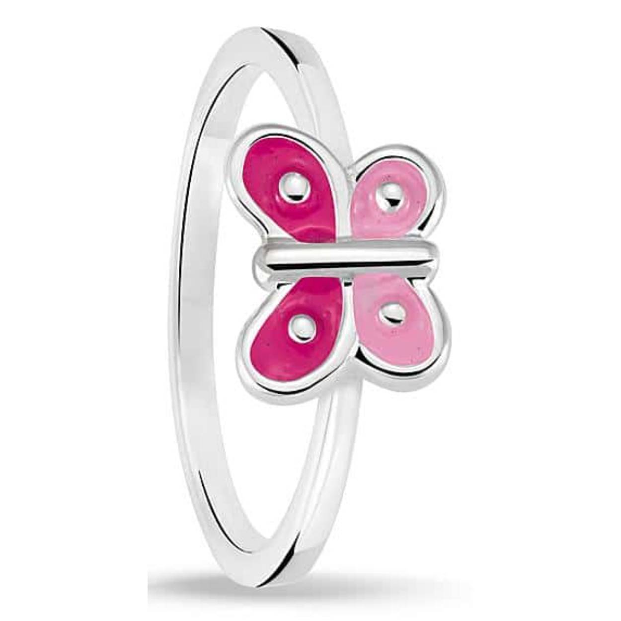 Bellini zilveren ring met vlinder 