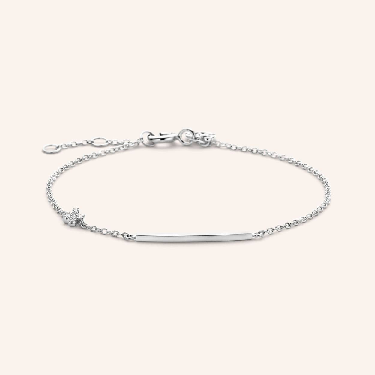 Armband zilver 0.015ct brilj